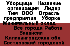 Уборщица › Название организации ­ Лидер Тим, ООО › Отрасль предприятия ­ Уборка › Минимальный оклад ­ 28 000 - Все города Работа » Вакансии   . Калининградская обл.,Светловский городской округ 